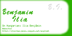 benjamin ilia business card