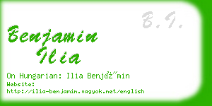 benjamin ilia business card